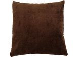 Dekokissen GÖZZE "Muri", braun (dunkelbraun, unifarben), B:50cm L:50cm, Obermaterial: 100% Polyester, Dekokissen_Sitzkissen_Kissenhüllen, Dekokissen, in vielen Unifarben