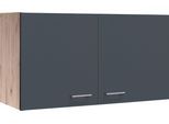 Hängeschrank FLEX-WELL "Morena", grau (basaltgrau, san remo eiche), B:100cm H:54,8cm T:32cm, Holzwerkstoff, Schränke, Hängeschrank, (B x H x T) 100 x 54,8 x 32 cm - als Ecklösung
