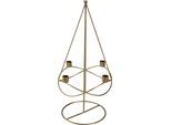 Adventsleuchter AM DESIGN "Weihnachtsdeko", gold (goldfarben), B:24,5cm H:49,5cm, Metall, Kerzenhalter, Adventsleuchter, Kerzenleuchter, aus Metall, Höhe ca. 49,5 cm