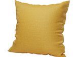 Dekokissen HOMING "St. Tropez" Gr. 2, gelb (honigfarben, unifarben), B:50cm L:50cm, Polyester, Dekokissen_Sitzkissen_Kissenhüllen, Dekokissen, Pflegeleicht