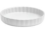 Tarteform VAN WELL "Backform mit Rillenstruktur, Ø 26 cm, aus Steingut", weiß, Ø:26cm, Steingut, Küchenformen, Tarteform, backofenfest bis 280 C, spülmaschinenfest