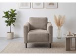 Sessel HOME AFFAIRE "Sveeva, Breite 78 cm, schwarze Metallfüße", beige (braun), B:78cm H:78cm T:85cm, 100% PES, Sessel, Sessel, langlebiger Webstoff, viele Farben zur Auswahl
