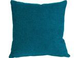 Dekokissen GÖZZE "Muri", blau (petrol, unifarben), B:40cm L:40cm, Obermaterial: 100% Polyester, Dekokissen_Sitzkissen_Kissenhüllen, Dekokissen, in vielen Unifarben