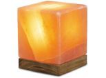 WAGNER LIFE DESIGN Salzkristall-Tischlampe "Kubus", orange, Ø 10cm H: 12cm, 1 Stk., Leuchten, Handgefertigt aus Salzkristall - jeder Stein ein Unikat, H: ca.12 cm, Salzkristall-Tischlampe