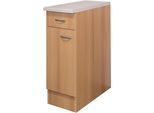 Unterschrank FLEX-WELL "Nano", braun (buche nachbildung), B:30cm H:85cm T:60cm, Holzwerkstoff, Schränke, Unterschrank, (B x H x T) 30 x 85/86 x 60 cm