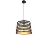 Globo , Naturfarben, Schwarz, Goldfarben , Holz, Metall , 120 cm , CE , Beleuchtung, Innenleuchten, Hängeleuchten