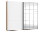 Mid.you , Weiß, Eichefarben , Holzwerkstoff , 3 Fächer , 250x216x65 cm , BQ - Bündnis für Qualität, Made in Germany, DIN EN ISO 9001 , umfangreiches Zubehör erhältlich, in verschiedenen Größen erhältlich, in verschiedenen Holzdekoren erhältlich , Schlafzimmer, Kleiderschränke, Schwebetürenschränke