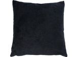 Dekokissen GÖZZE "Muri", schwarz (schwarz, unifarben), B:60cm L:60cm, Obermaterial: 100% Polyester, Dekokissen_Sitzkissen_Kissenhüllen, Dekokissen, in vielen Unifarben