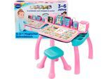 Spieltisch VTECH "6-in-1 Magischer Schreibtisch", rosa (pink), Spieltische, BabyB:64,2cm H:54,6cm T:46,2cm, Kunststoff, Spieltisch, mit Licht und Sound, B:64,2cm H:54,6cm T:46,2cm