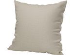 Dekokissen HOMING "St. Tropez" Gr. 2, beige (beige, unifarben), B:50cm L:50cm, Polyester, Dekokissen_Sitzkissen_Kissenhüllen, Dekokissen, Pflegeleicht