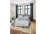 Bettwäsche IRISETTE "Meran-HK 8588", grau (blau), B/L: 135cm x 200cm, 1 Stk., 1 Stk., Feinbiber, B/L: 80cm x 80cm, 2 Stk., Feinbiber, Obermaterial: 100% Baumwolle, Bettwäsche, Bettwäsche, flauschig weich und wärmend