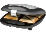 ROMMELSBACHER Sandwichmaker "ST 1410 "Fun for 4", schwarz (edelstahlfarben, schwarz), B:34cm H:13cm T:30cm, Sandwichmaker, Sandwichmaker