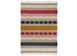 Flair Rugs , Mehrfarbig , Textil , Streifen , rechteckig , 120x170 cm , Reach, AZO-frei, Handmade in India , für Fußbodenheizung geeignet, pflegeleicht , Teppiche & Böden, Teppiche, Webteppiche, Handwebteppiche