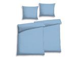 Bettwäsche FLORELLA "Vichy sky Soft-Seersucker, 100% Baumwolle", blau (sky), B/L: 140cm x 200cm, 2 Stk., 2 Stk., Seersucker, B/L: 70cm x 90cm, Seersucker, Obermaterial: 100% Baumwolle CO., Bettwäsche, Bettwäsche