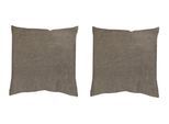 Dekokissen HOME WOHNIDEEN "ELMER 2ER PACK MIT FÜLLUNG" Gr. 2, grau (taupe, unifarben), B:50cm L:50cm, Polyester, Dekokissen_Sitzkissen_Kissenhüllen, Dekokissen