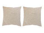 Dekokissen HOME WOHNIDEEN "LUCIO" Gr. 2, beige (beige, unifarben), B:50cm L:50cm, Polyester, Dekokissen_Sitzkissen_Kissenhüllen, Dekokissen