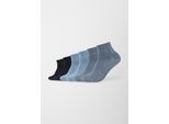 Kurzsocken S.OLIVER "originals", Damen, Gr. 35-38, blau (smoked blau), Baumwollmischung, normal, Socken, mit weichem Bund