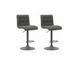 P & B , Anthrazit , Metall, Textil , 47x93-114x57 cm , Oeko-Tex® Standard 100 , erweiterbar, Sitzfläche 360° drehbar , Esszimmer, Barmöbel, Barhocker