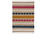 Flair Rugs , Mehrfarbig , Textil , Streifen , rechteckig , 160x230 cm , Reach, AZO-frei, Handmade in India , für Fußbodenheizung geeignet, pflegeleicht , Teppiche & Böden, Teppiche, Webteppiche, Handwebteppiche
