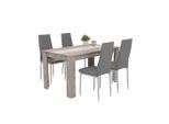 P & B , Grau , Metall, Textil, Holzwerkstoff , Betonoptik , rechteckig , 80x74x140 cm ,