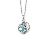 Kette mit Anhänger ENGELSRUFER "Schmuck Geschenk Engelsrufer Relaunch mit Flügelanhänger" Gr. XS, blau (silberfarben, perlmuttfarben, türkis), Halsketten, Damen, XS, Messing Silber 925 (Sterlingsilber), L: 50 B: 1,33mm, Messing, Silber 925 (Sterlingsilber), B:1,33mm