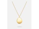 Kette mit Anhänger LIEBESKIND BERLIN "Schmuck Geschenk Edelstahl Halskette The Organic", gold (gelbgoldfarben), Halsketten, Damen, Edelstahl, L: 50 B: 2mm, B:2mm