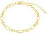 Charm-Armband AMOR "2038570, 2038571", gold (gelbgoldfarben), Armbänder, Damen, 20cm, Silber 925 (Sterlingsilber), Charm-Armband