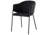 Livetastic Armlehnstuhl , Schwarz , Holz, Metall, Textil , Pappel , Sperrholz , Rundrohr , 53x77x60 cm , FSC , Esszimmer, Stühle, Polsterstühle