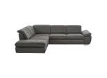 Beldomo Speed Ecksofa, Dunkelgrau, Metall, 3-Sitzer, Ottomane links, L-Form, 318x260 cm, Goldenes M, Typenauswahl, Bettkasten erhältlich, Stoffauswahl, Bettfunktion Hocker Rücken echt, Wohnzimmer, Sofas & Couches, Wohnlandschaften, Ecksofas