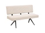 Livetastic Sitzbank, Beige, Metall, Textil, 3-Sitzer, 140x90x62 cm, Esszimmer, Bänke, Sitzbänke