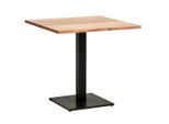 P & B Bistrotisch, Schwarz, Akazie, Holz, Metall, Akazie, vollmassiv, Holz, quadratisch, eckig, Sockel, 80x76x80 cm, Esszimmer, Tische, Esstische, Esstische quadratisch