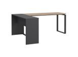 P & B Schreibtischkombination, Grau, Eiche, Holzwerkstoff, Holzoptik, 100x75.6x160 cm, Arbeitszimmer, Schreibtische, Schreibtischkombination