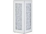Xora Dekosäule, Silber, Kunststoff, Glas, Holzwerkstoff, 30x70x30 cm, Dekoration, Skulpturen & Dekoobjekte, Dekoobjekte