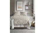 Bettwäsche IRISETTE "Meran 8629", bunt (goldfarben), B/L: 155cm x 220cm, 1 Stk., 1 Stk., Feinbiber, B/L: 80cm x 80cm, 2 Stk., Feinbiber, Obermaterial: 100% Baumwolle, Bettwäsche, Bettwäsche, flauschig weich und wärmend