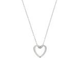 Kette mit Anhänger LEONARDO "Halskette Dolores", silber (edelstahlfarben, kristallweiß), Halsketten, Damen, Edelstahl, L: 50 B: 2mm, mit Zirkonia (synth.), B:2mm