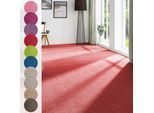 Teppichboden ANDIAMO "Ines, Kräuselvelours, Gesamthöhe 8,5 mm, Luxusklasse LC2", rot, B:400cm L:350cm, Kunstfaser, Teppiche, Uni Farben, Breite 400 cm, strapazierfähig & pflegeleicht