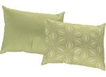 Dekokissen ADAM "Retro Floret", grün (hellgrün, geblümt), B:40cm L:60cm, Obermaterial: 100% Baumwolle, Dekokissen_Sitzkissen_Kissenhüllen, GOTS zertifiziert