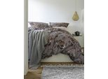 Bettwäsche IRISETTE "Meran 8616", braun (multi), B/L: 155cm x 220cm, 1 Stk., 1 Stk., Feinbiber, B/L: 80cm x 80cm, 2 Stk., Feinbiber, Obermaterial: 100% Baumwolle, Bettwäsche, Bettwäsche, flauschig weich und wärmend