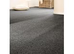 Teppichboden ANDIAMO "Bruce, Schlinge, Gesamthöhe 4 mm, Luxusklasse LC1", grau (anthrazit), B:400cm L:450cm, Kunstfaser, Teppiche, meliert, Breite 400 cm, Wohnzimmer, strapazierfähig & robust