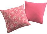 Dekokissen ADAM "Retro Floret", pink (pink, geblümt), B:40cm L:40cm, Obermaterial: 100% Baumwolle, Dekokissen_Sitzkissen_Kissenhüllen, GOTS zertifiziert