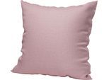 Dekokissen HOMING "St. Tropez" Gr. 1, rosa (rosa, unifarben), B:40cm L:40cm, Polyester, Dekokissen_Sitzkissen_Kissenhüllen, Pflegeleicht