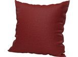 Dekokissen HOMING "St. Tropez" Gr. 1, rot (rot, unifarben), B:40cm L:40cm, Polyester, Dekokissen_Sitzkissen_Kissenhüllen, Pflegeleicht