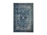 Flair Rugs Vintage-Teppich Manhattan, Blau, Textil, Vintage, rechteckig, 155x230 cm, Reach, AZO-frei, für Fußbodenheizung geeignet, pflegeleicht, Teppiche & Böden, Teppiche, Vintage-Teppiche