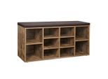 Boxxx Garderobenbank Vasagle, Braun, Vintage, Füllung: Schaumstoff, 104x48x30 cm, in verschiedenen Holz-Dekoren erhältlich, Garderobe, Garderobenbänke, Garderobenbänke