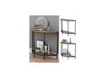 Vicco Wohnzimmertisch Fyrk Eiche Schwarz 92 x 81,5 cm mit offener Ablage