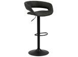 P & B , Anthrazit , Metall , 54x83-104x49 cm , Reach , Esszimmer, Barmöbel, Barhocker