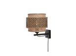 Good & Mojo , Naturfarben, Schwarz , Holz , Bambus , 29x25x25 cm , LED-Leuchtmittel austauschbar , Beleuchtung, Innenleuchten, Wandleuchten, Wandleuchten