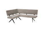 Livetastic , Grau , Metall, Textil , L-Form , 190x150 cm , Esszimmer, Bänke, Polsterbänke