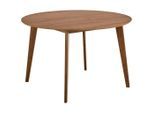 Mid.you Esstisch, Walnuss, Holz, Holzwerkstoff, Nussbaum, Kautschukholz, furniert, rund, eckig, C-Form, 105x76x105 cm, Esszimmer, Tische, Esstische, Esstische rund