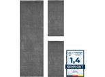 Bettumrandung ANDIAMO "Arezzo", grau (anthrazit), H:16mm, Obermaterial: 100% Polyester, Bettumrandungen, Uni Farben, weicher Flor, waschbar, ideal im Wohnzimmer & Schlafzimmer